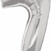 Number "7" Silver 86cm