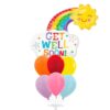 Get Well Rainbow Smiles Balloon Bouquet