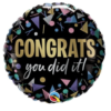 Congratulations You Did It Metallic Balloon in A Box